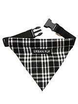 Black & White Tartan Bandana - Our Black & White Tartan Bandana is a traditional design which is stylish, classy and never goes out of fashion. Just attach your lead to the D-ring and this stylish Bandana can also be used as a collar. It is lightweight, incredibly strong, stylish and practical.