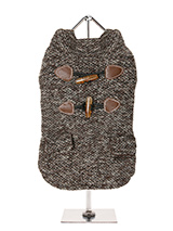 Brown Argyll Tweed Coat - This traditional British fabric has heritage & class and as tweed is never out of style it will stay on trend year in year out. Two faux pockets and a set of faux toggle fastenings complete the look. With its soft funnel neck this stunning coat is elegant and practical and is guaranteed to keep the...