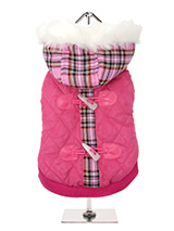 Highland Lady Quilted Tartan Coat - This is a first in a range of coats that pay homage to those great British designers who have led the way with floral, stripped and checked patterns making them more popular than ever. This multi layered coat with detachable hood will keep the heat in and the cold out come what may and the colour wi...